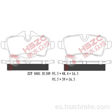 Padera de freno de cerámica FMSI D1309 para BMW